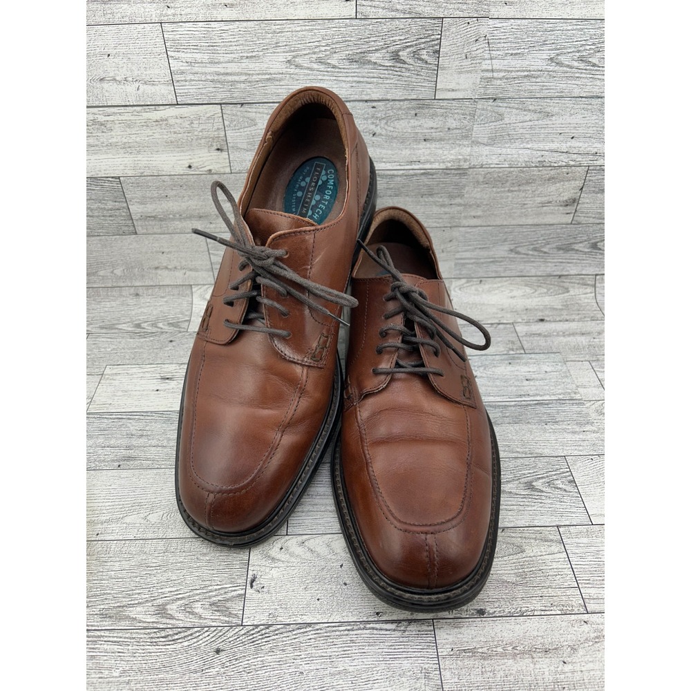 Florsheim Comfortech Men Brown Leather Split Toe Oxford Dress Shoes Sz 11M